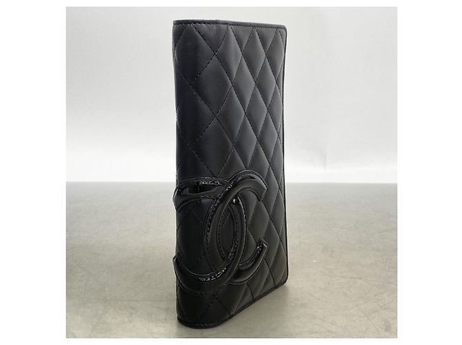 Cartera larga de piel de cordero Cambon Chanel Negro - vista 2