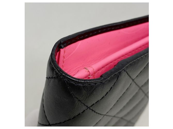 Cartera larga de piel de cordero Cambon Chanel Negro - vista 6
