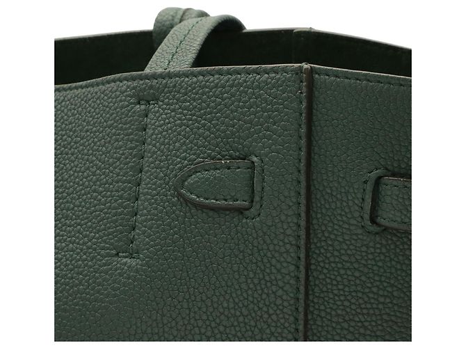 Céline Borsa tote Celine Cabas Phantom Small Belt verde scuro - vista 5
