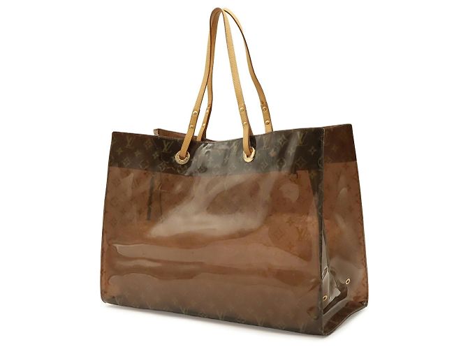 Borsa Tote Louis Vuitton Monogram Vinyl Cabas Cruise Marrone - vista 3
