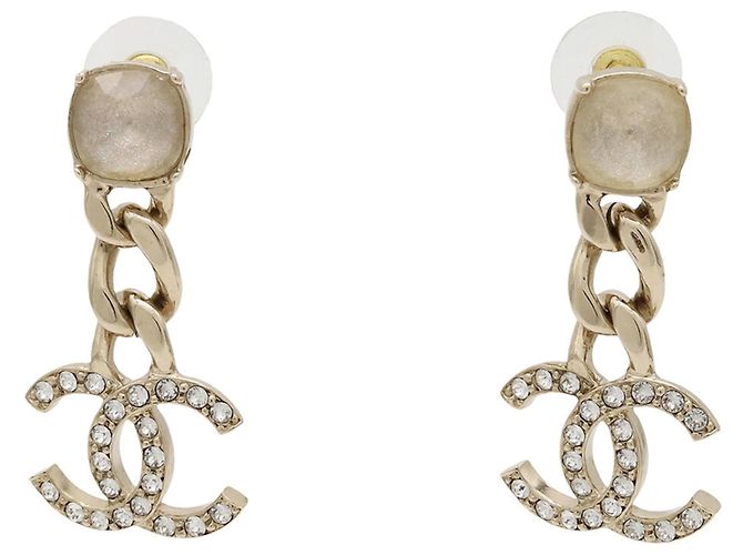 Pendientes Swing con cadena Coco Mark Chanel Dorado - vista 2