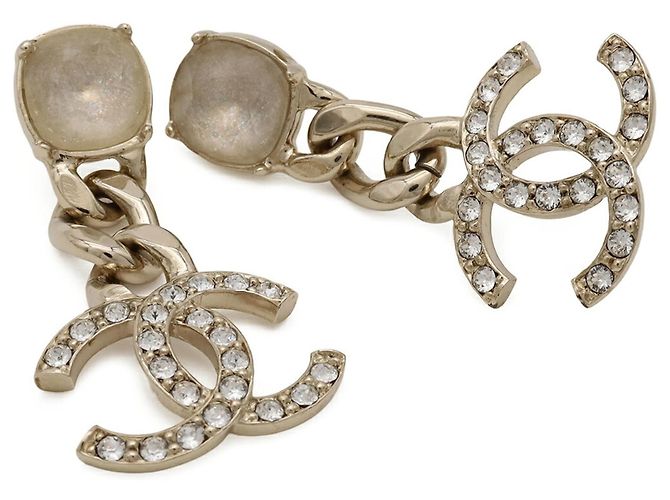 Pendientes Swing con cadena Coco Mark Chanel Dorado - vista 5