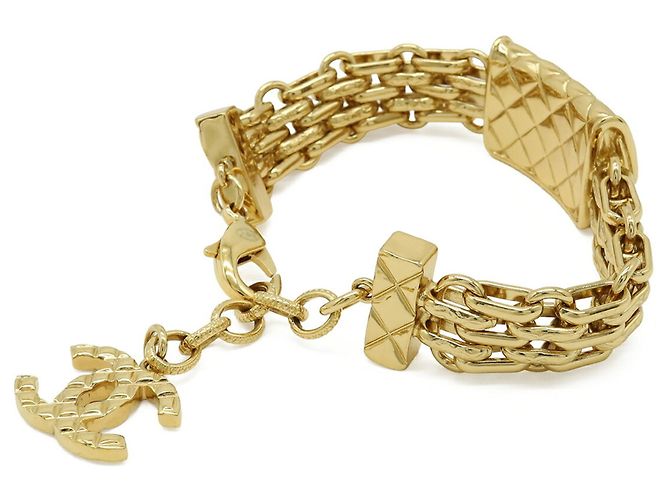 Bracciale Charm Matelassé Coco Mark Chanel D'oro - vista 3
