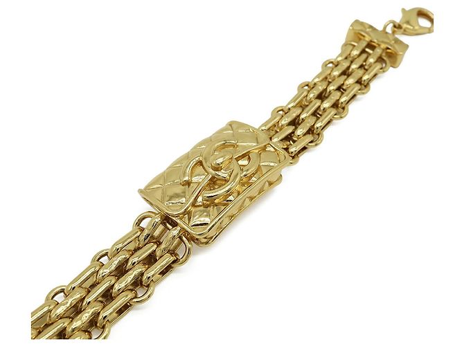 Bracciale Charm Matelassé Coco Mark Chanel D'oro - vista 4