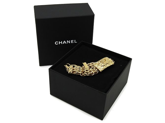 Bracciale Charm Matelassé Coco Mark Chanel D'oro - vista 8