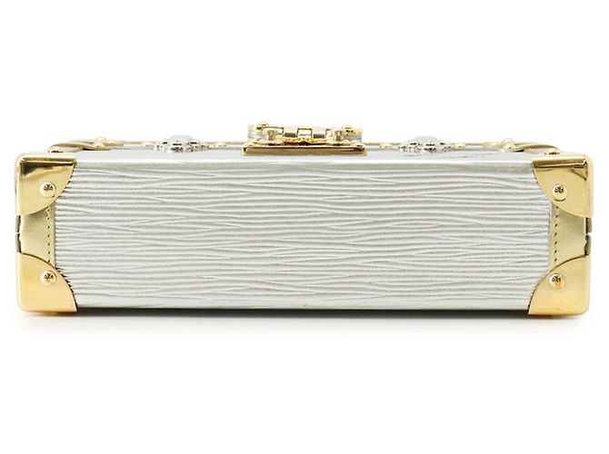 Petite Malle Louis Vuitton Epi Metallic Schultertasche Silber Golden - Ansicht 3