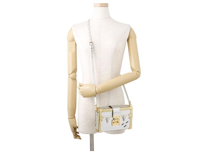 Petite Malle Louis Vuitton Epi Metallic Schultertasche Silber Golden - Ansicht 4