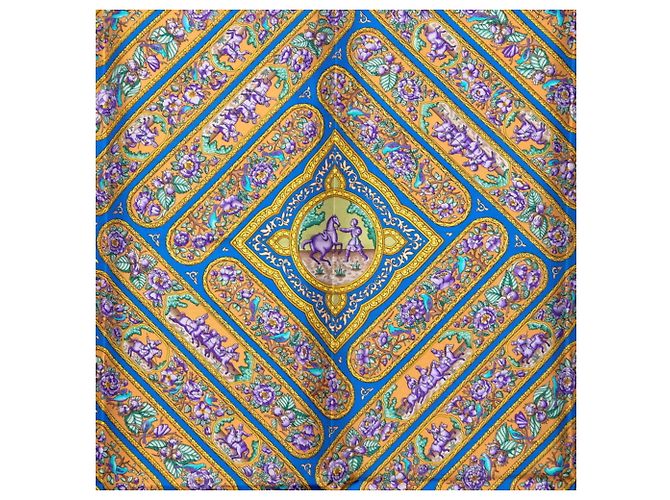 Hermès Hermes Carre 90 QALAMDAN Schal Braun Mehrfarben - Ansicht 3