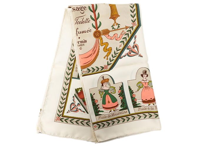 Hermès Hermes Carre 90 Fluid Rufrachissante Scarf Multicolore Beige - vista 2