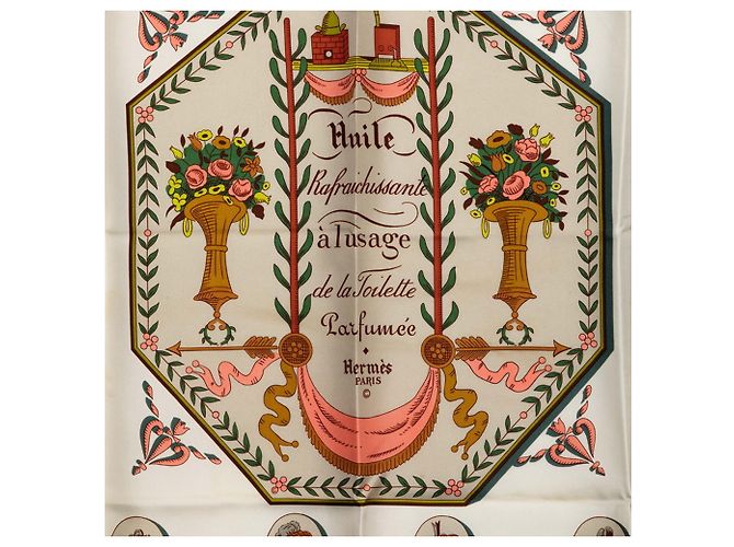 Hermès Hermes Carre 90 Fluid Rufrachissante Scarf Multicolore Beige - vista 3