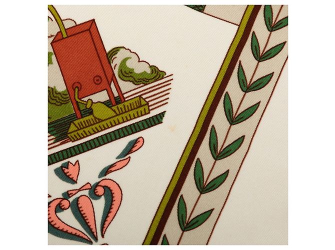 Hermès Hermes Carre 90 Fluid Rufrachissante Scarf Multicolore Beige - vista 4