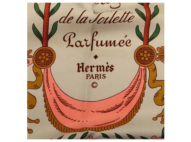 Hermès Hermes Carre 90 Fluid Rufrachissante Scarf Multicolore Beige - vista 7