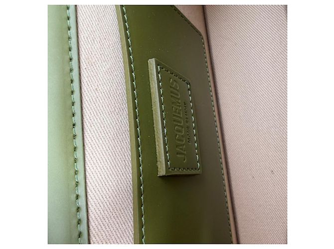 Borsa a tracolla Jacquemus The Long Bambino Flap in pelle di vitello Olive Verde Verde oliva - vista 10