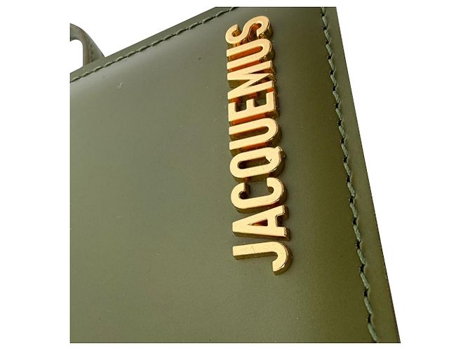 Borsa a tracolla Jacquemus The Long Bambino Flap in pelle di vitello Olive Verde Verde oliva - vista 11