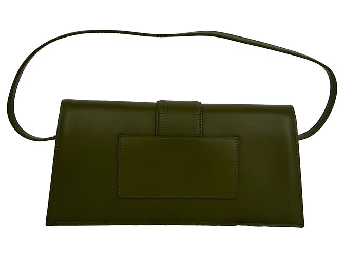 Borsa a tracolla Jacquemus The Long Bambino Flap in pelle di vitello Olive Verde Verde oliva - vista 3
