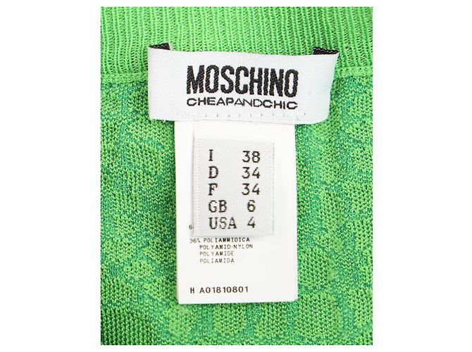 Moschino Cheap and Chic Minirock mit Animal-Print aus grüner Viskose - Ansicht 4