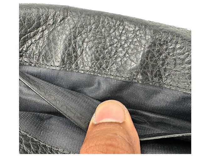 Céline Portafoglio lungo Celine Triomphe-Embossed in pelle nera Nero - vista 10