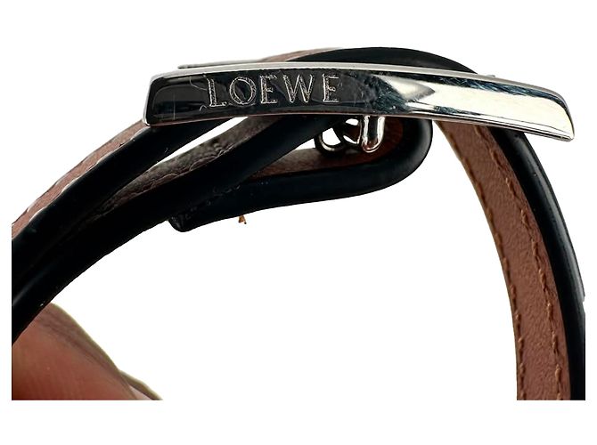 Pochette Small Heel di Loewe in pelle marrone - vista 7