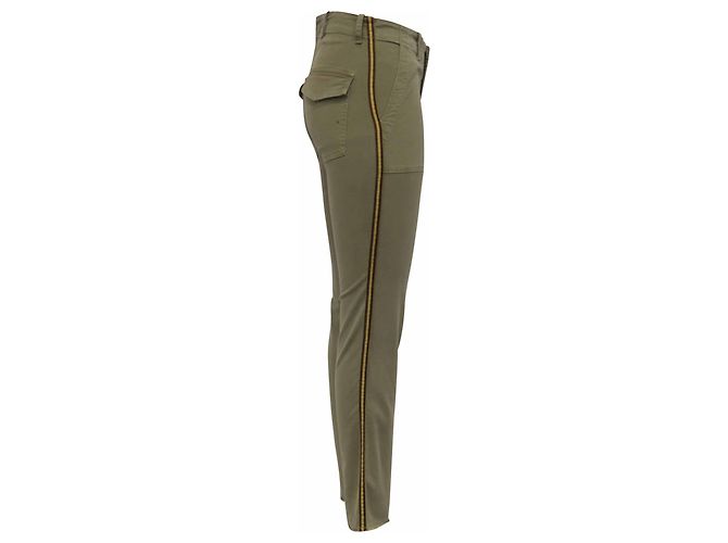 Pantalones Jenna de Nili Lotan en algodón verde - vista 2