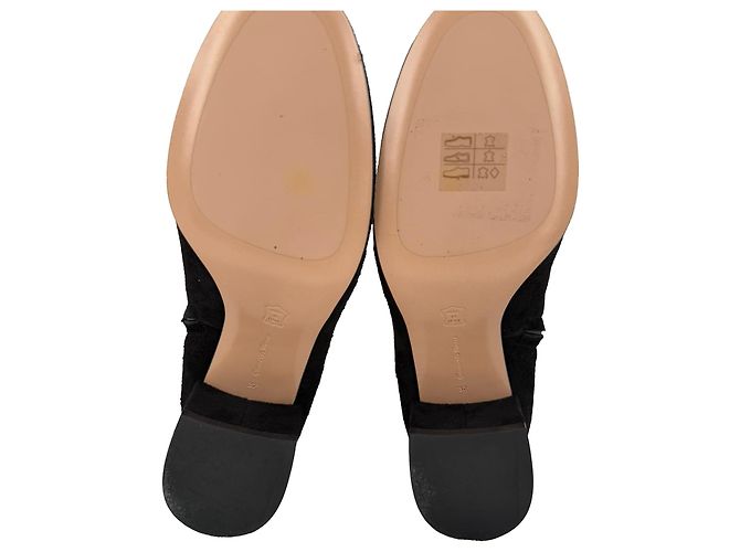 Botas altas de tacón bloque Gianvito Rossi en ante negro - vista 7