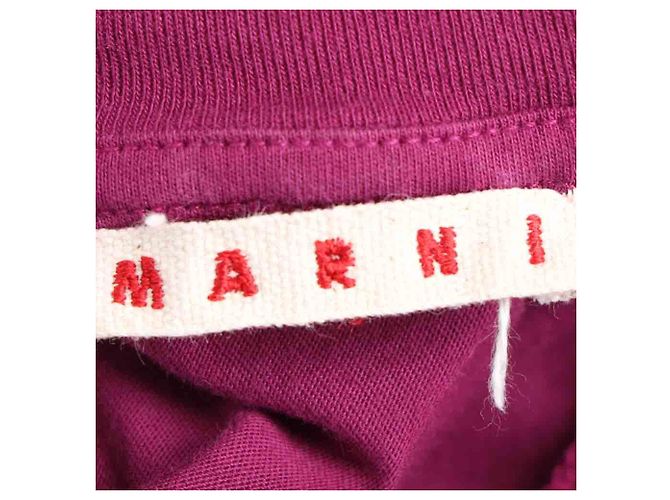 T-shirt Marni con logo in cotone rosa Marrone - vista 4
