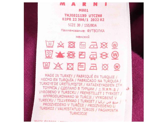 T-shirt Marni con logo in cotone rosa Marrone - vista 5