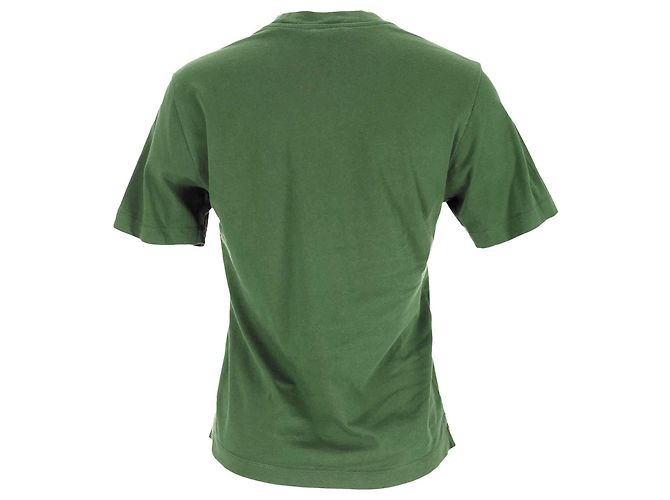 T-shirt Marni con logo in cotone verde - vista 3