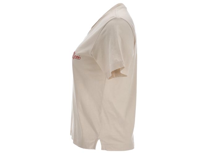 Camiseta Marni con logo en algodón beige - vista 2