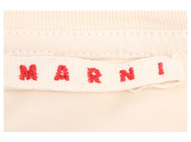 Camiseta Marni con logo en algodón beige - vista 4