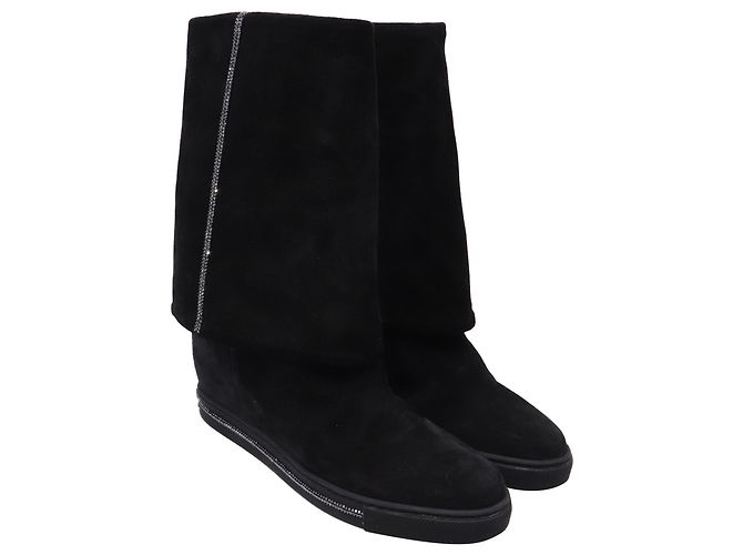 Rene Caovilla Botines de cuña René Caovilla en ante negro - vista 3