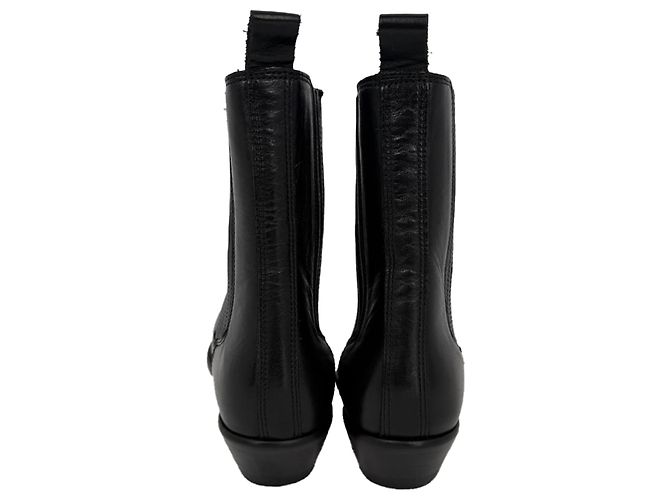 Stivaletti Delena in pelle nera Isabel Marant Nero - vista 3