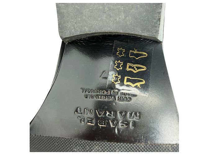 Stivaletti Delena in pelle nera Isabel Marant Nero - vista 7