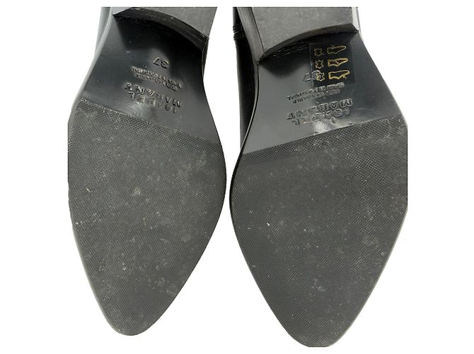 Stivaletti Delena in pelle nera Isabel Marant Nero - vista 9