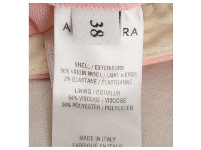 Altuzarra gerade Hose aus rosa Virgin Wool Braun Pink - Ansicht 4