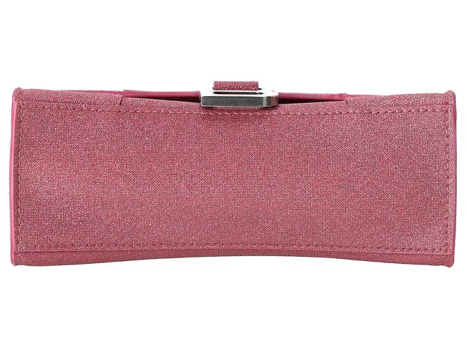 Borsa Hourglass XS di Balenciaga in glitter rosa - vista 5