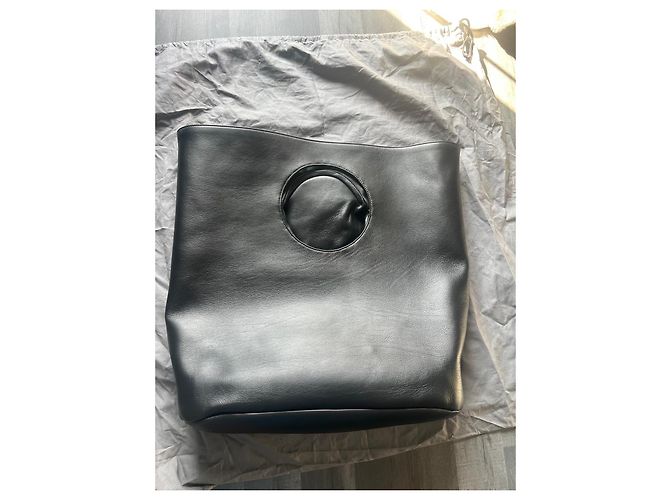 Balenciaga Borsa in pelle nera con foro circolare Nero - vista 6