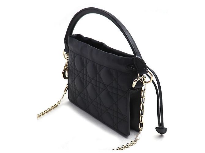 Borsa a tracolla Dior Lady Dior Millie in agnello Nero - vista 2