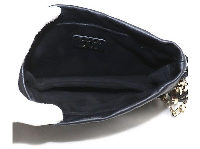 Borsa a tracolla Dior Lady Dior Millie in agnello Nero - vista 3
