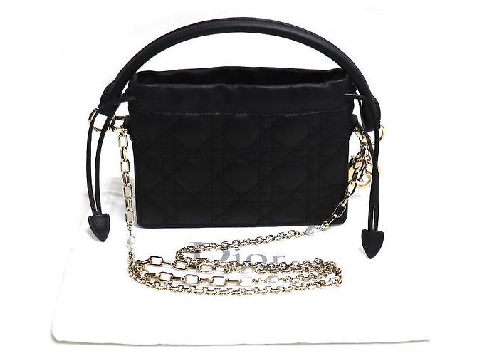 Borsa a tracolla Dior Lady Dior Millie in agnello Nero - vista 6