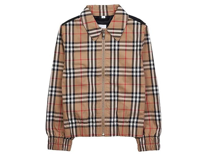 Burberry Giacca Harrington in cotone a quadri (Kids) Multicolore - vista 9