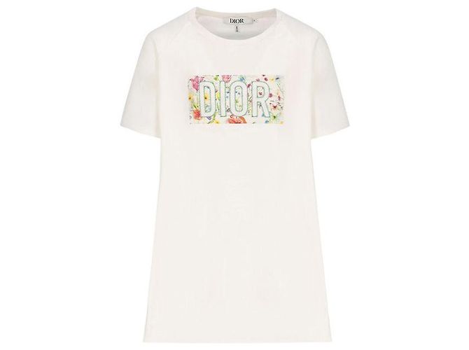 Dior Robe T-shirt Baby Logo Blanc - vue 2