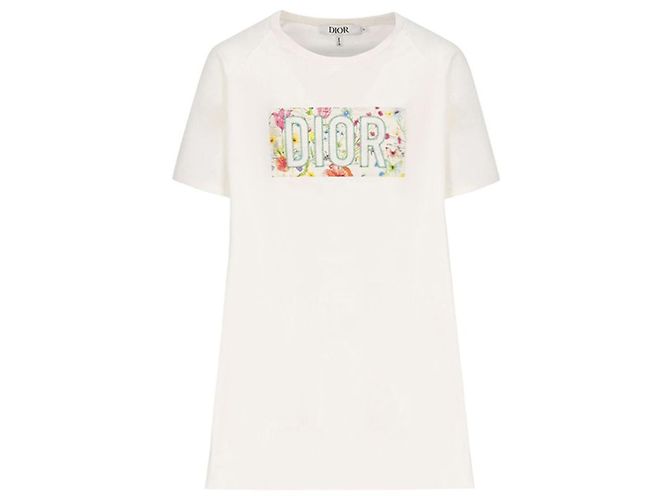 Dior Robe T-shirt Baby Logo Blanc - vue 3