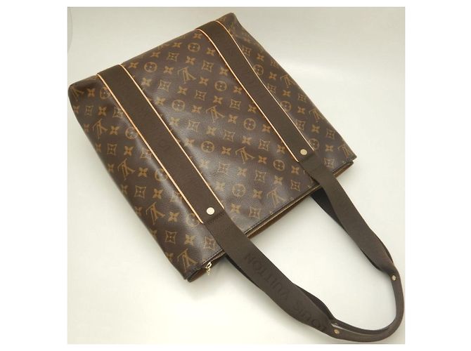 Borsa Tote Louis Vuitton Monogram Cabas Bobour Marrone - vista 3