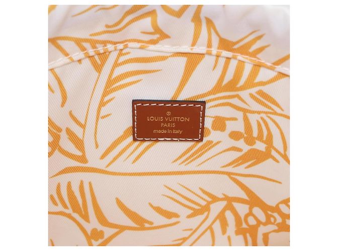 Louis Vuitton OnTheGo Tote By The Pool aus Häkel-Raffia MM Beige - Ansicht 6