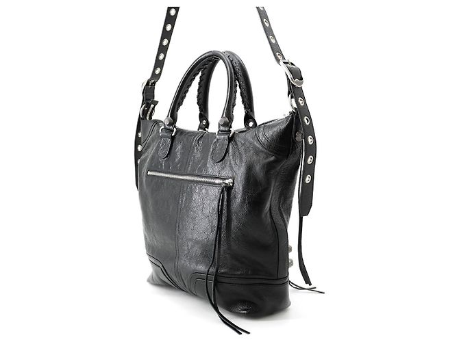Everyday Borsa a mano in pelle nera Balenciaga Nero - vista 2