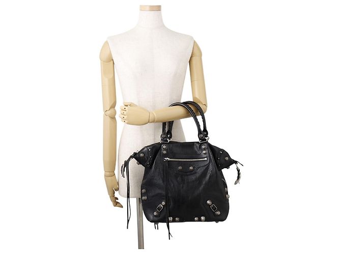 Everyday Borsa a mano in pelle nera Balenciaga Nero - vista 4