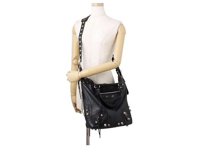 Everyday Borsa a mano in pelle nera Balenciaga Nero - vista 5