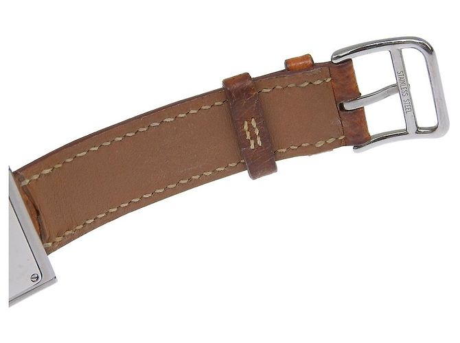 Hermès Hermes Gürtel Quartz Edelstahl und Leder 26 - Ansicht 6