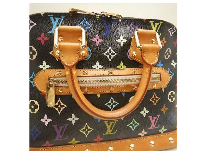 Borsa Louis Vuitton Alma PM Multi-color Nero - vista 11