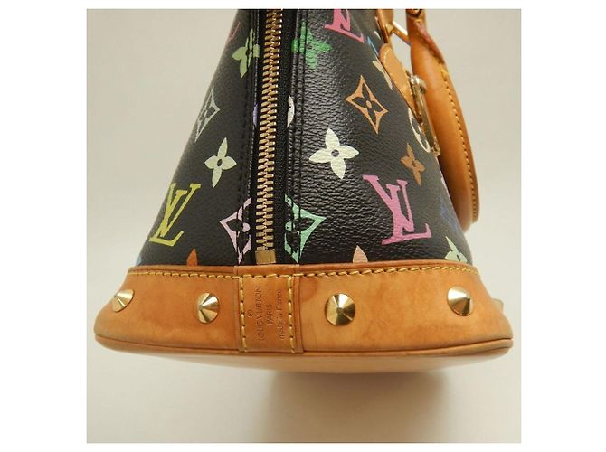 Borsa Louis Vuitton Alma PM Multi-color Nero - vista 12